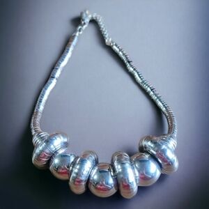 🌹Statement Silver Tone Necklace